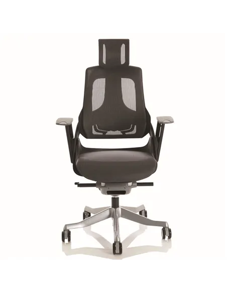 Dynamic Zure Executive Office Chair Black Shell Charcoal Mesh And Headrest KCUP1281