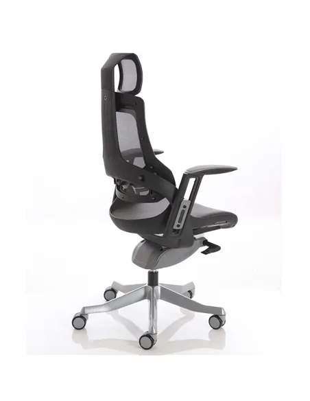 Dynamic Zure Executive Office Chair Black Shell Charcoal Mesh And Headrest KCUP1281