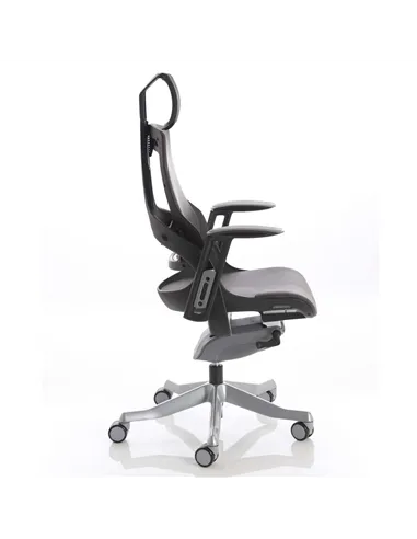 Dynamic Zure Executive Office Chair Black Shell Charcoal Mesh And Headrest KCUP1281