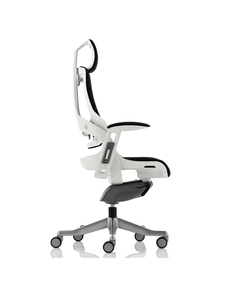 Dynamic Zure Office Chair White Shell  With Headrest Fully Bespoke Colour Maringa Teal KCUP1286