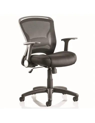Dynamic Zeus Task Operator Office Chair Black Fabric Black Mesh Back With Arms OP000140