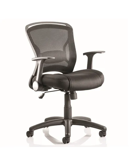 Dynamic Zeus Task Operator Office Chair Black Fabric Black Mesh Back With Arms OP000140