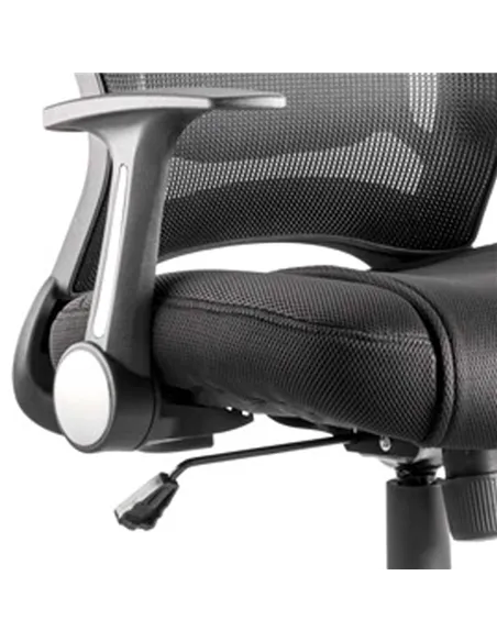 Dynamic Zeus Task Operator Office Chair Black Fabric Black Mesh Back With Arms OP000140