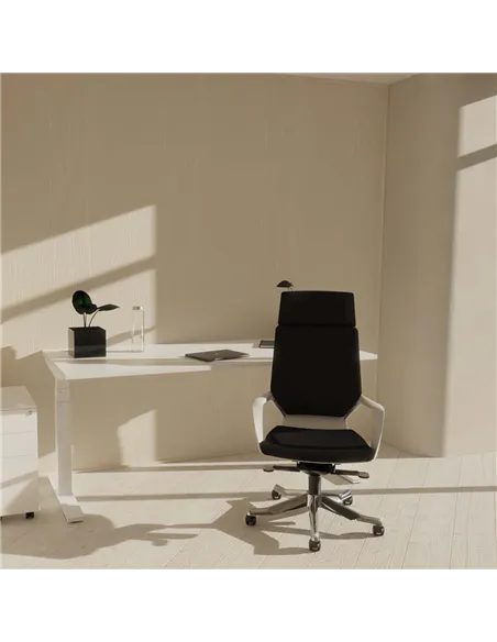 Dynamic Xenon Executive Office Chair High Back Black Fabric With Headrest KC0226