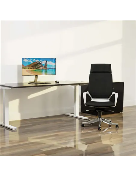 Dynamic Xenon Executive Office Chair High Back Black Fabric With Headrest KC0226