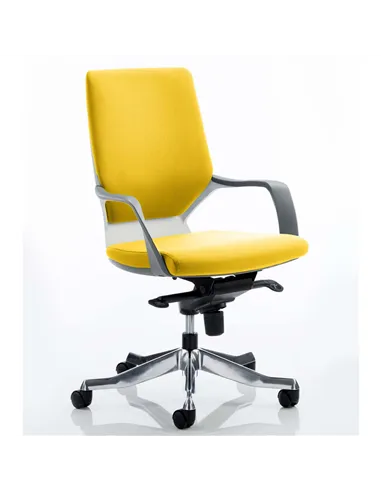 Dynamic Xenon Executive Office Chair Medium Back Bespoke Colour Senna Yellow KCUP0613