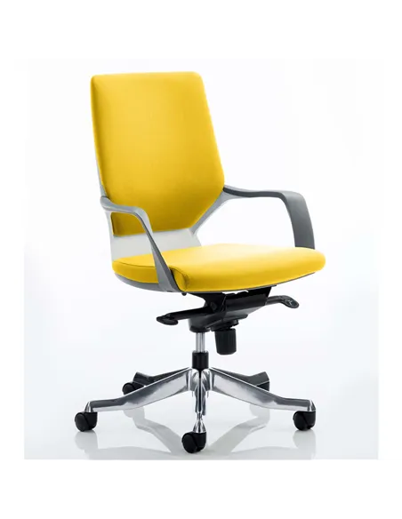 Dynamic Xenon Executive Office Chair Medium Back Bespoke Colour Senna Yellow KCUP0613