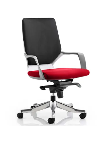 Dynamic Xenon Executive Office Chair Medium Back Bespoke Colour Seat Bergamot Cherry KCUP0617