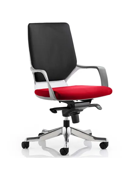 Dynamic Xenon Executive Office Chair Medium Back Bespoke Colour Seat Bergamot Cherry KCUP0617