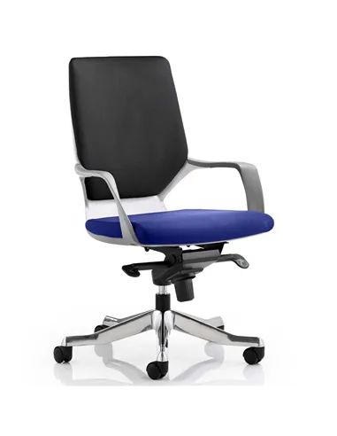 Dynamic Xenon Executive Office Chair Medium Back Bespoke Colour Seat Stevia Blue KCUP0619