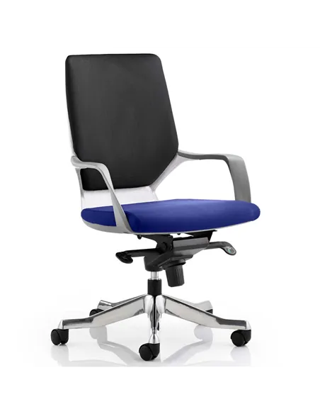 Dynamic Xenon Executive Office Chair Medium Back Bespoke Colour Seat Stevia Blue KCUP0619