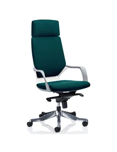 Dynamic Xenon Executive Office Chair High Back With Headrest Fully Bespoke Colour Maringa Teal KCUP1184