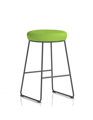 Dynamic Turin Stool Black Frame Bespoke Myrrh Green Seat Pad KCUP2148