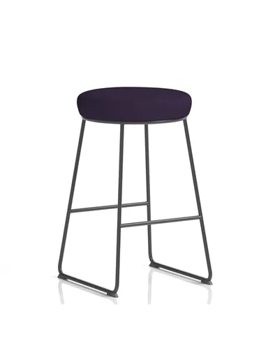 Dynamic Turin Stool Black Frame Bespoke Tansy Purple Seat Pad KCUP2152