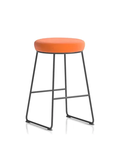 Dynamic Turin Stool Black Frame Mustard Seat Pad OP000329