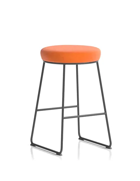 Dynamic Turin Stool Black Frame Mustard Seat Pad OP000329