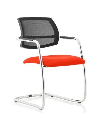 Dynamic Swift Cantilever Visitor Chair Bespoke Colour Tabasco Orange KCUP1634