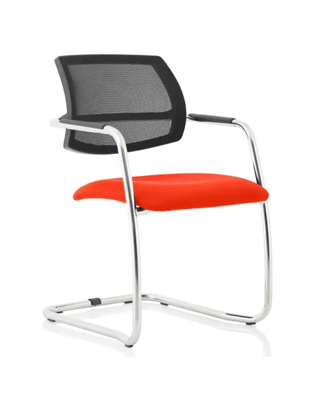 Dynamic Swift Cantilever Visitor Chair Bespoke Colour Tabasco Orange KCUP1634