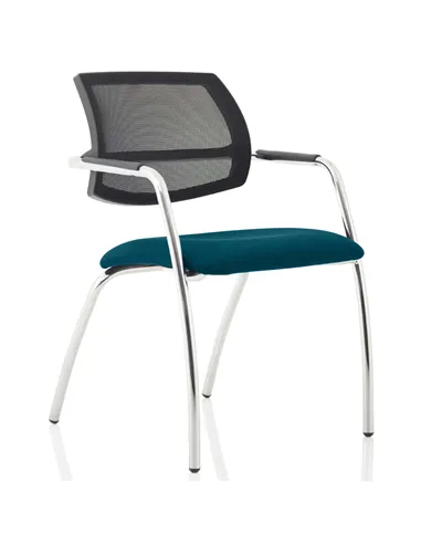 Dynamic Swift Visitor Chair (Straight Leg) Bespoke Colour Maringa Teal KCUP1638