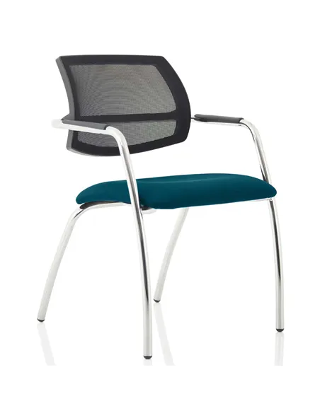 Dynamic Swift Visitor Chair (Straight Leg) Bespoke Colour Maringa Teal KCUP1638