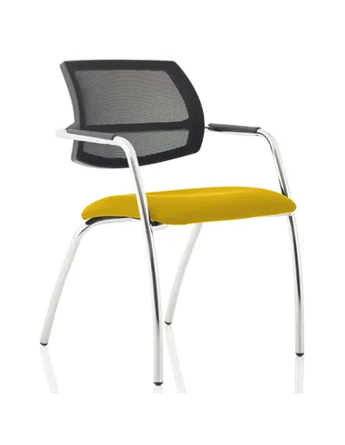 Dynamic Swift Visitor Chair (Straight Leg) Bespoke Colour Senna Yellow KCUP1640