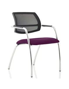 Dynamic Swift Visitor Chair (Straight Leg) Bespoke Colour Tansy Purple KCUP1643