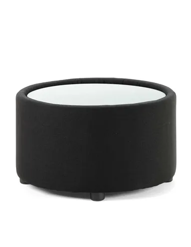 Dynamic Neo Reception Round Table Black Fabric with Glass Top BR000313