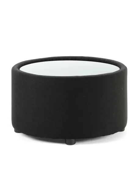 Dynamic Neo Reception Round Table Black Fabric with Glass Top BR000313