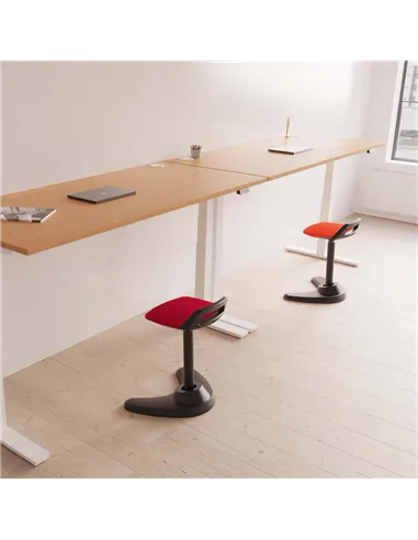 Dynamic Spry Office Stool Black Frame Bespoke Colour Seat Maringa Teal KCUP1204