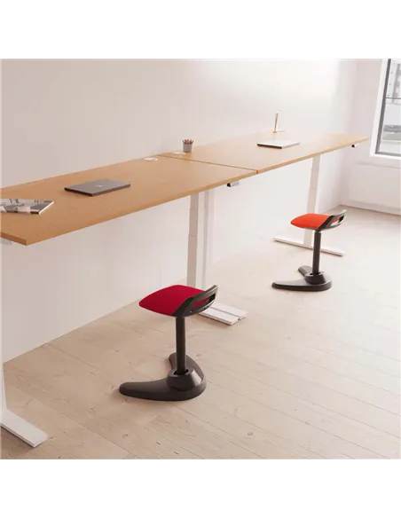 Dynamic Spry Office Stool Black Frame Bespoke Colour Seat Maringa Teal KCUP1204