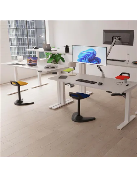 Dynamic Spry Office Stool Black Frame Bespoke Colour Seat Maringa Teal KCUP1204