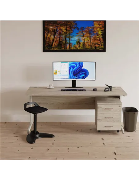 Dynamic Spry Office Stool Black Frame Bespoke Colour Seat Maringa Teal KCUP1204