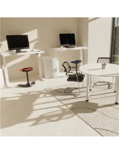 Dynamic Spry Office Stool Black Frame Bespoke Colour Seat Maringa Teal KCUP1204