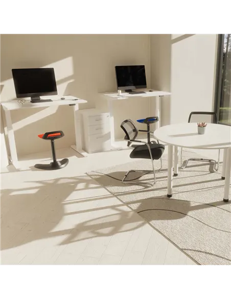 Dynamic Spry Office Stool Black Frame Bespoke Colour Seat Maringa Teal KCUP1204