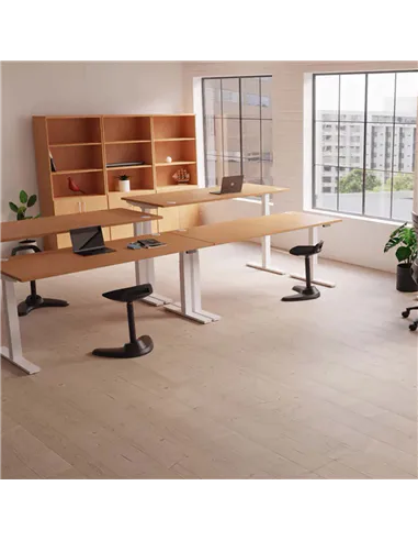 Dynamic Spry Office Stool Black Frame Bespoke Colour Seat Maringa Teal KCUP1204