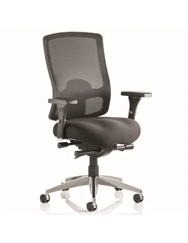 Dynamic Regent Task Operator Chair Black Fabric Black Mesh Back With Arms OP000113