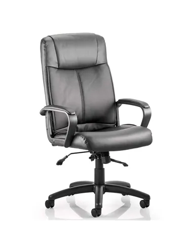 Dynamic Plaza Executive Office Chair Black Soft Bonded Leather With Arms EX000052
