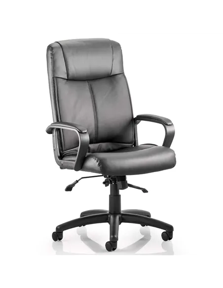 Dynamic Plaza Executive Office Chair Black Soft Bonded Leather With Arms EX000052
