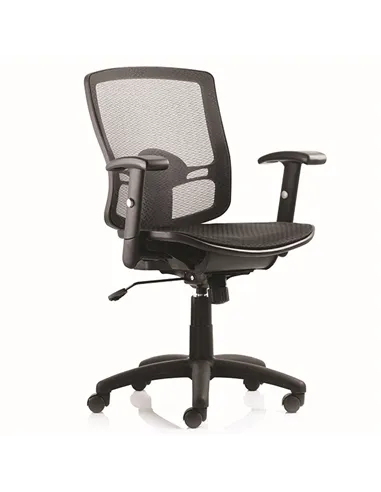 Dynamic Palma Task Operator Office Chair Black Mesh Back Black With Arms OP000104