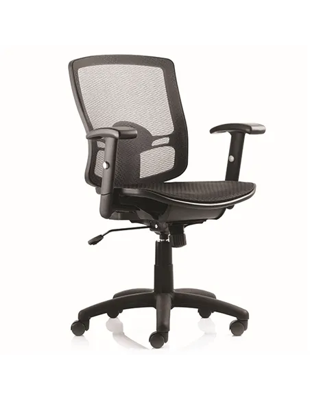 Dynamic Palma Task Operator Office Chair Black Mesh Back Black With Arms OP000104