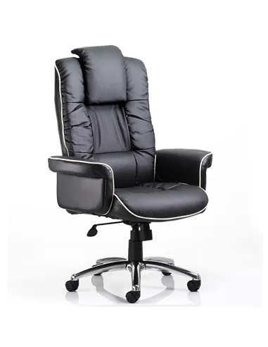 Dynamic Chelsea Executive Office Chair Black Soft Bonded Leather With Arms EX000001
