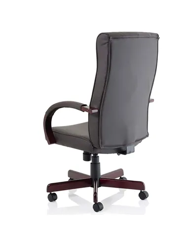 Dynamic Chesterfield Executive Office Chair Brown Leather With Arms EX000003