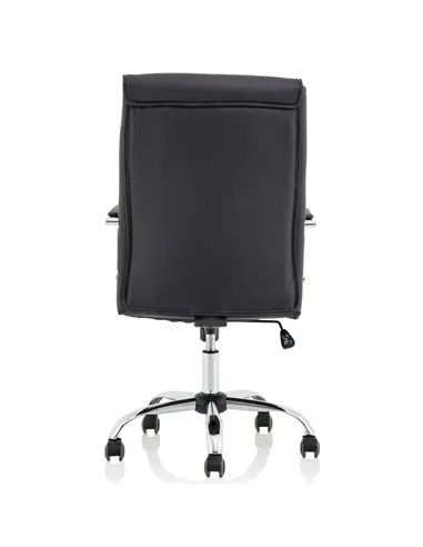 Dynamic Carter Black Luxury Faux Leather Office Chair With Arms EX000148