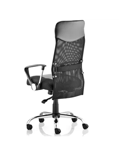Dynamic Vegas Executive Chair Black Leather Seat Black Mesh Back With Arms EX000074