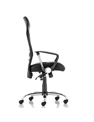 Dynamic Vegas Executive Chair Black Leather Seat Black Mesh Back With Arms EX000074