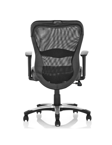 Dynamic Victor II Executive Office Chair Black Leather Black Mesh With Arms EX000075