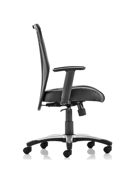 Dynamic Victor II Executive Office Chair Black Leather Black Mesh With Arms EX000075