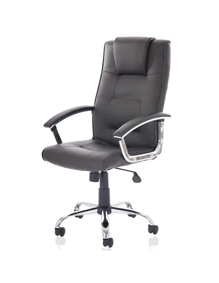 Dynamic Thrift Executive Office Chair Black Soft Bonded Leather With Padded Arms EX000163