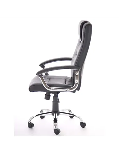 Dynamic Thrift Executive Office Chair Black Soft Bonded Leather With Padded Arms EX000163