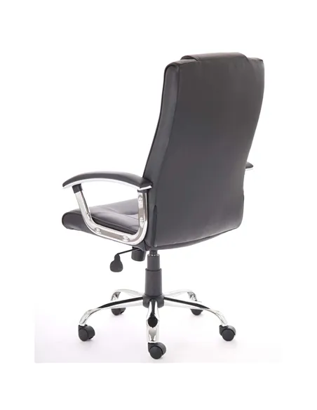 Dynamic Thrift Executive Office Chair Black Soft Bonded Leather With Padded Arms EX000163